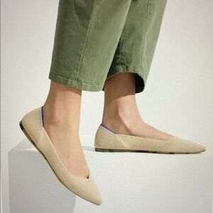 Rothy's The Point Ballet Flats In Ecru